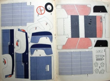 Sachsenring Horch Personalcar "Kranich Bastelbogen" 1959 Carbrochure (8131)